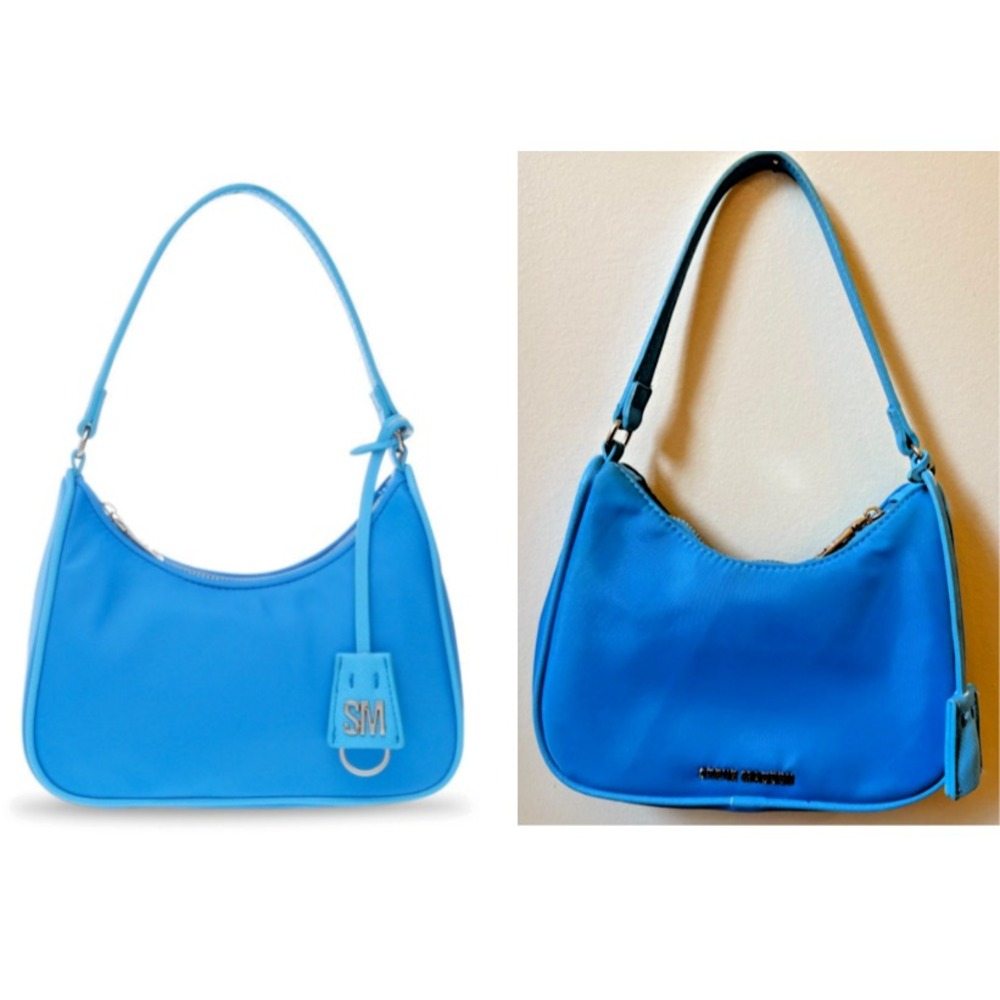 Steve Madden Blue Nylon Small Mini Shoulder Bag‎ EUC Street Style Purse $89